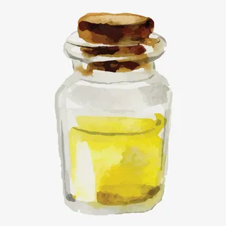 漂流瓶水彩画免抠