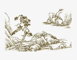 png素材图片山水画免抠