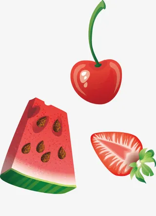 矢量手绘水果免抠