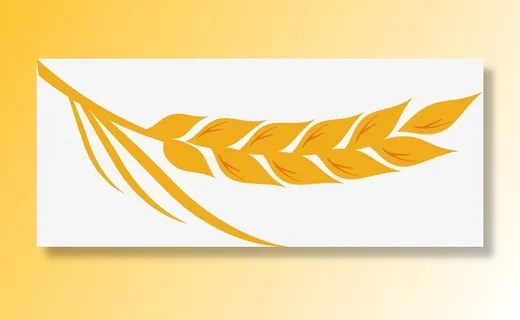 金色麦子矢量图标素材免抠