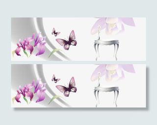 桌子家居网页广告设计免抠