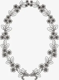 欧式复古花纹边框装饰元素免抠