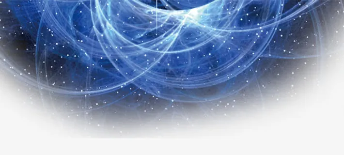 蓝色科技装饰元素免抠