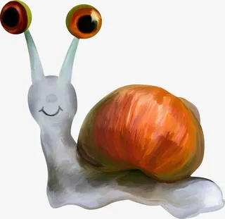 手绘蜗牛免抠