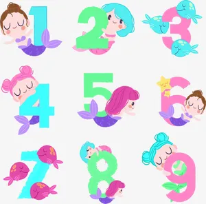 动物数字组合设计素材免抠