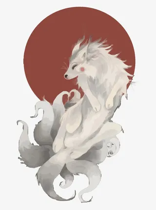 矢量九尾狐免抠