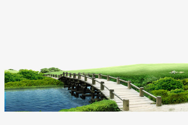小桥流水免抠