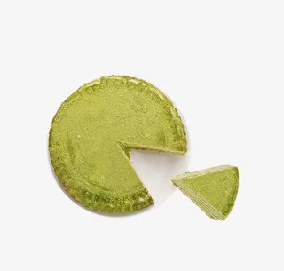 俯视看抹茶千层免抠