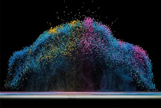 飞扬的七彩色粉末免抠