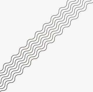 黑色线条矢量卡通波浪线免抠