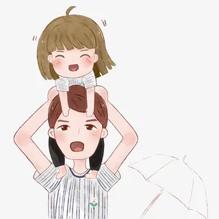 卡通装饰人物介绍海报设计免抠