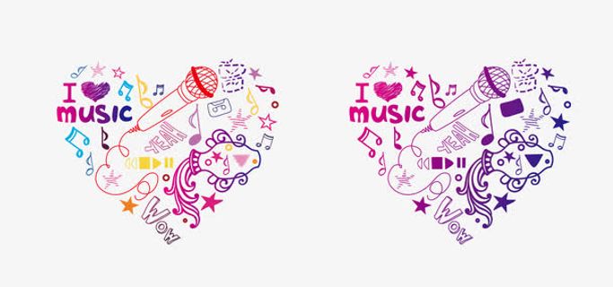 心形拼贴元素原创免抠