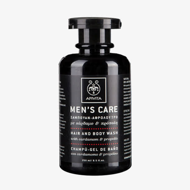 男士豆蔻蜂胶洗发沐浴二合一免抠