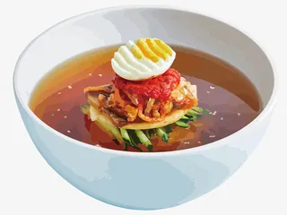 手绘清爽冷面免抠