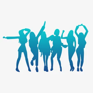 街舞人物剪影舞蹈女生免抠