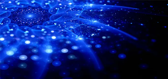 蓝色光斑科技光线海报背景高清