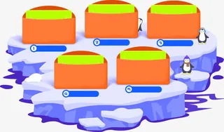 夏日冰岛红包装饰图案免抠