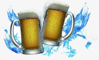干杯啤酒广告素材免抠