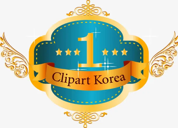 金色丝带奖章免抠