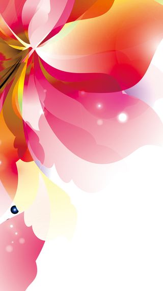 红色花卉H5背景高清