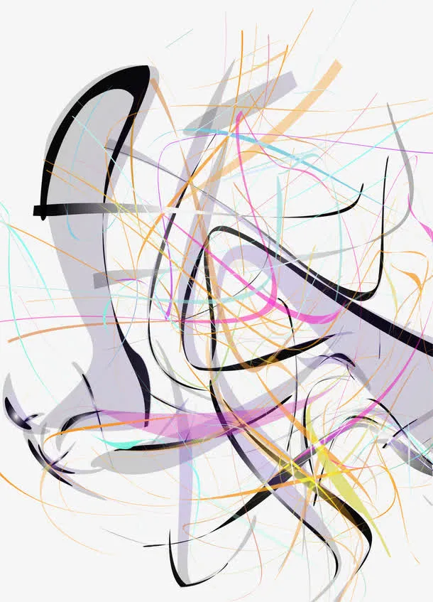 梦幻线条色彩免抠