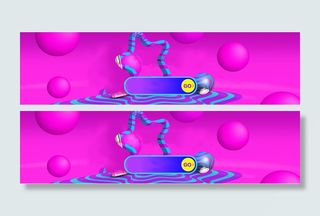 双十一紫色促销创意几何海报高清