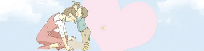 母亲节温馨卡通手绘banner高清