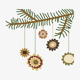 卡通松树矢量图片免抠