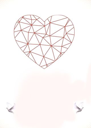 520表白节爱心手绘线背景高清