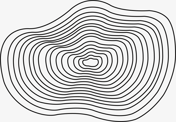 等高线梯田山峰免抠