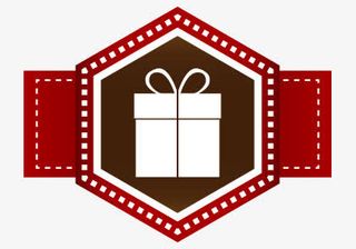 创意礼包标签免抠