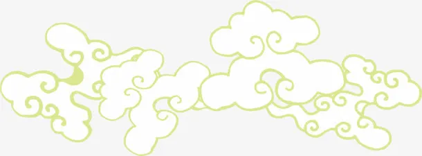 创意合成手绘天上的白云免抠
