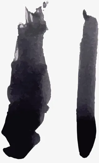 中国风水墨竖条免抠