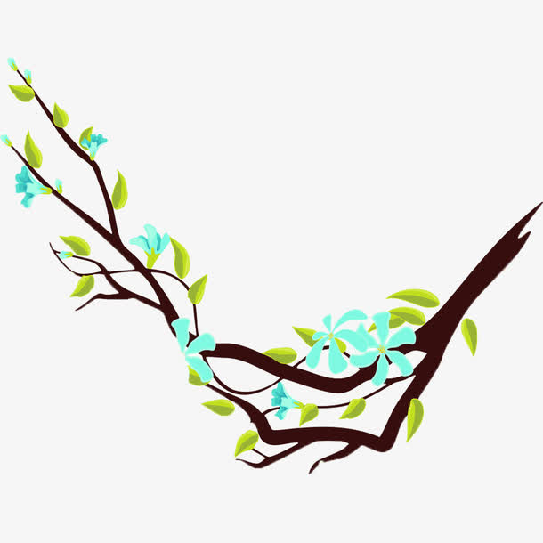 卡通可爱简约树枝免抠