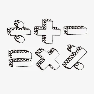 卡通数学符号的标志PNG免抠