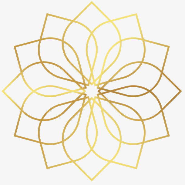 微立体线条花朵素材免抠