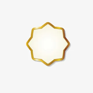 金色多边形促销边框免抠