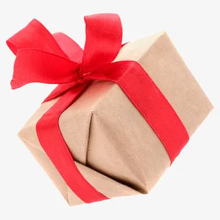 红丝带礼盒透明PNG免抠