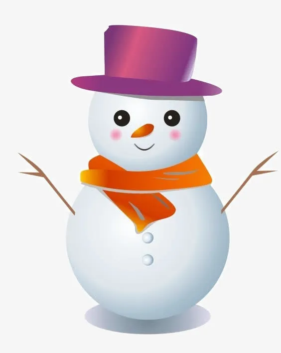 卡通小雪人免抠