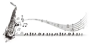 音乐萨克斯五线谱免抠