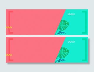 春天扁平红色绿色电商海报背景高清