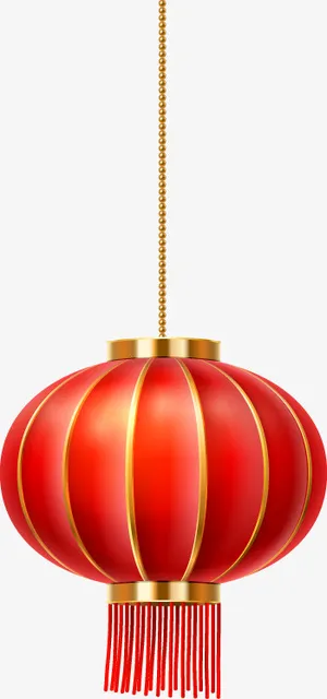 单个灯笼红色免抠节日元旦/春节/元宵元素