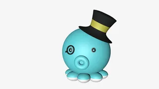 C4D小章鱼png免抠