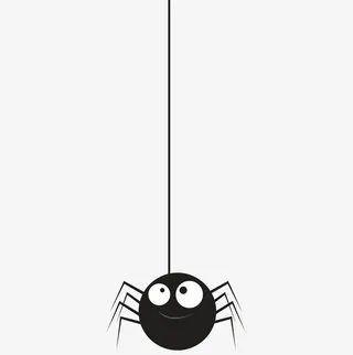 万圣节卡通可爱蜘蛛免抠