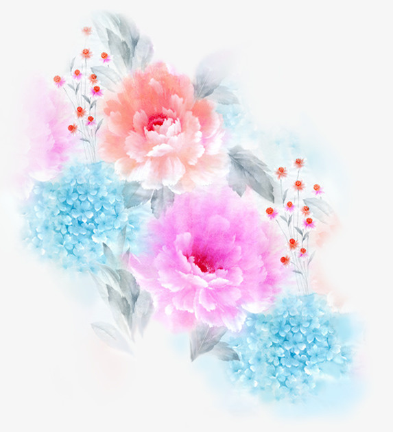 水彩牡丹免抠