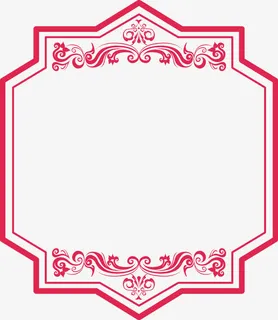 花纹底纹边框免抠
