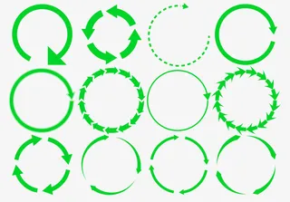 12种带箭头旋转图标免抠