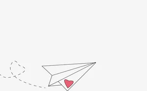 手绘纸飞机简笔免抠