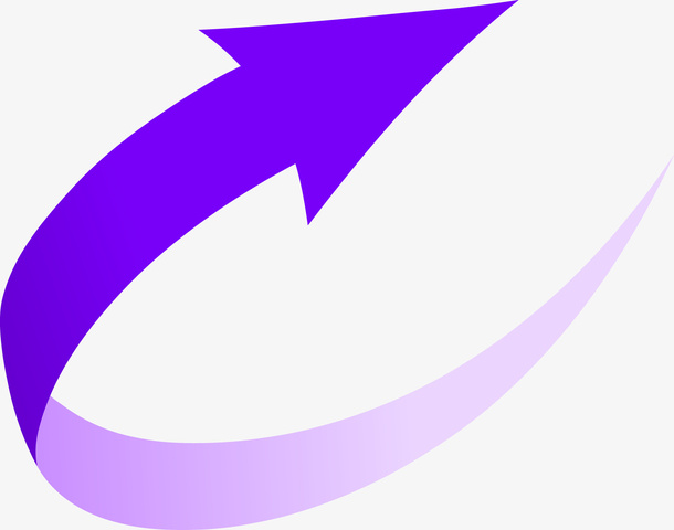 蓝色矢量卡通箭头素材免抠