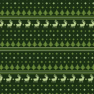 绿色圣诞树与小鹿免抠